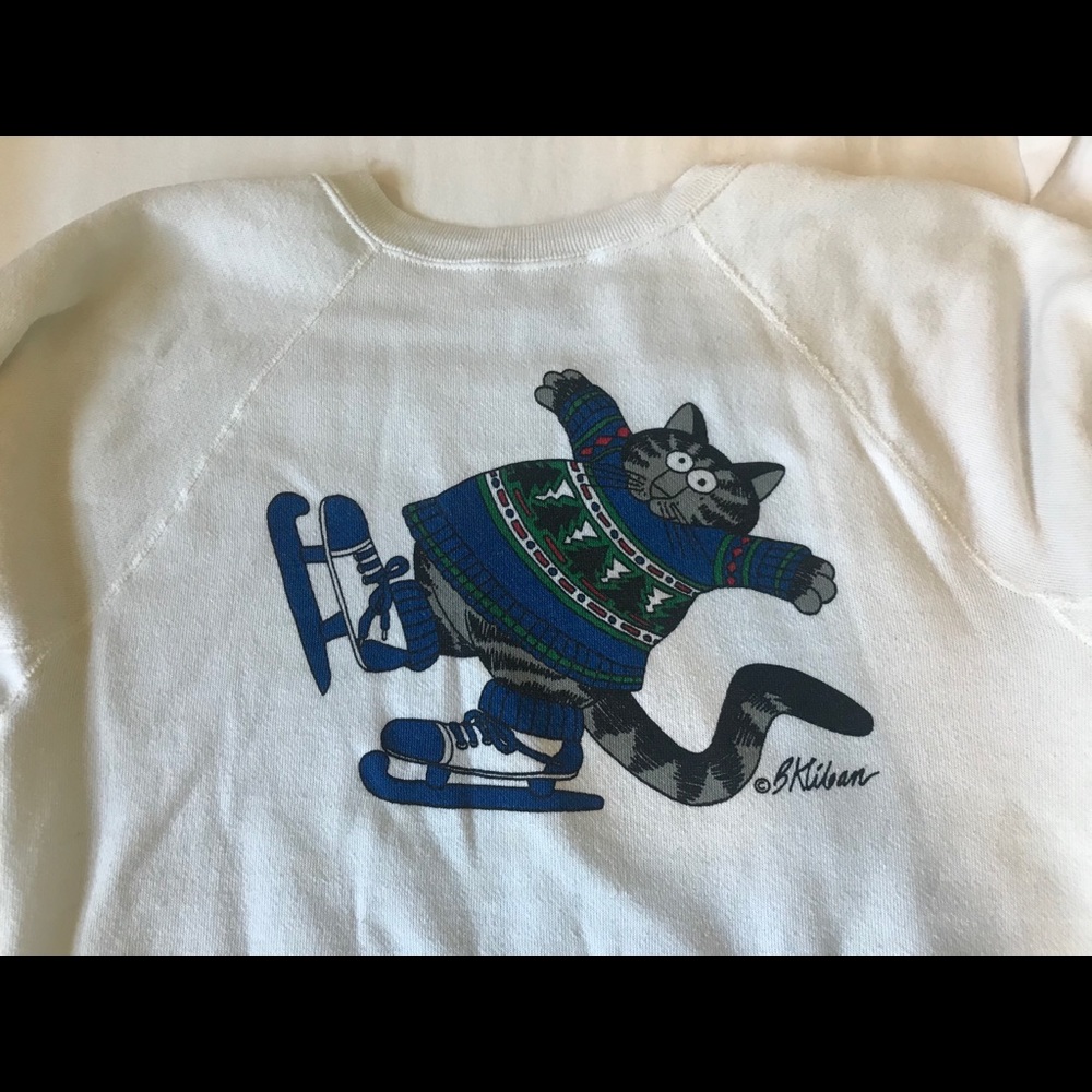 Vintage Cartoon Cat Sweater